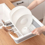 Collapsible Dish Drying Rack – Foldable Kitchen Drainer & Dinnerware Organizer for Camping and Home Use