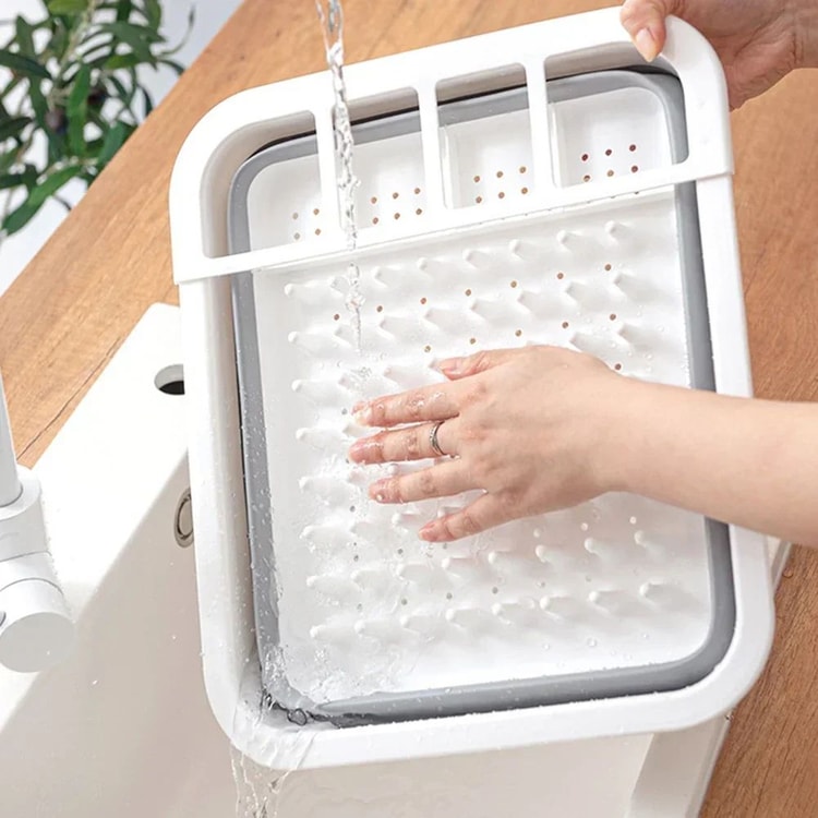 Collapsible Dish Drying Rack – Foldable Kitchen Drainer & Dinnerware Organizer for Camping and Home Use