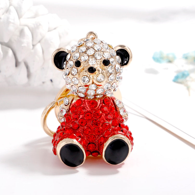 Rhinestone Mini Bear Keychain – A Charming Everyday Accessory
