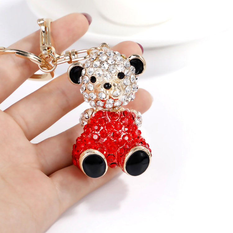 Rhinestone Mini Bear Keychain – A Charming Everyday Accessory