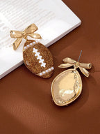 Sports Themed Rugby Fashion Earrings for Women