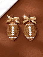 Sports Themed Rugby Fashion Earrings for Women