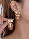 Sports Themed Rugby Fashion Earrings for Women