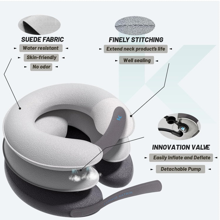 Cervical Neck Traction Device, Inflatable Neck Stretcher Pillow for Instant Neck Decompression, Home Neck Support Brace