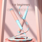 Adjustable Beaded Jump Rope with Anti-Skid Handles for Fitness, Cardio and Training