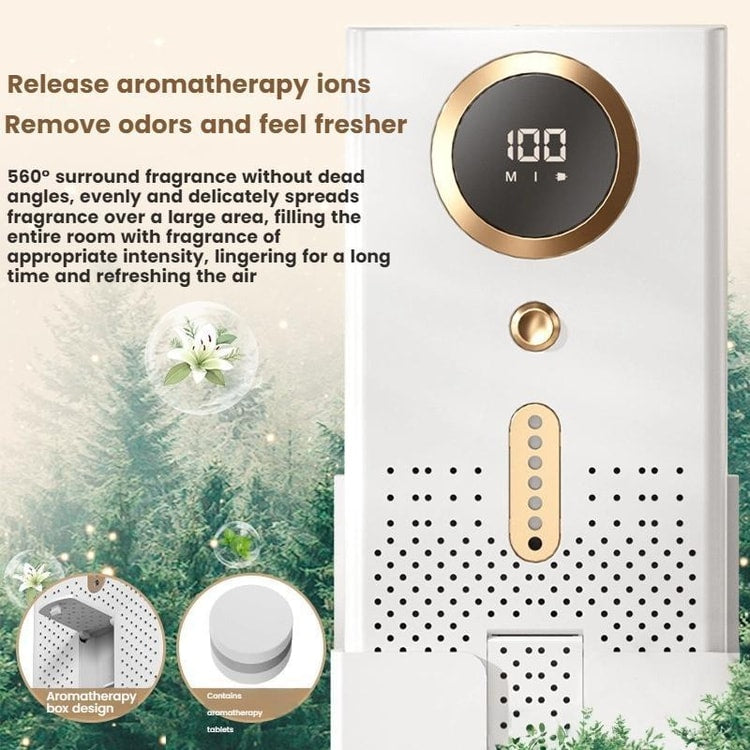 Portable Air Purifier Car Air Purifier Refrigerator Deodorizer with Aromatherapy Diffuser