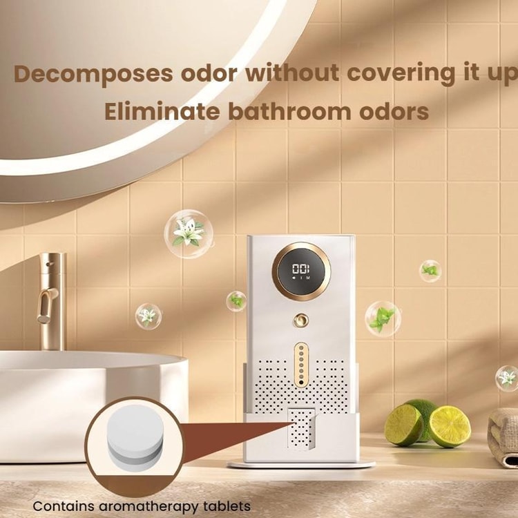 Portable Air Purifier Car Air Purifier Refrigerator Deodorizer with Aromatherapy Diffuser