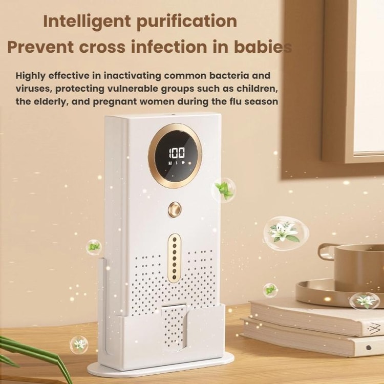 Portable Air Purifier Car Air Purifier Refrigerator Deodorizer with Aromatherapy Diffuser