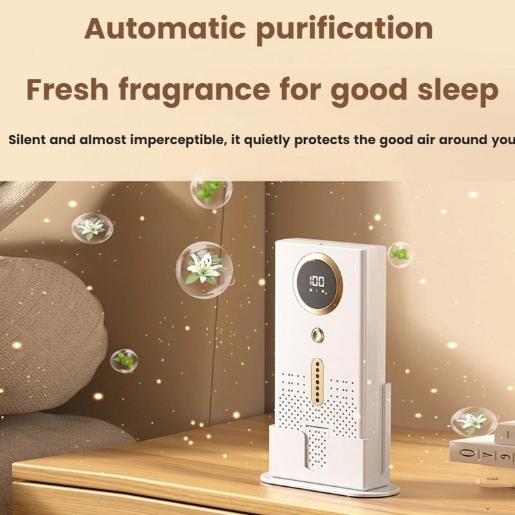 Portable Air Purifier Car Air Purifier Refrigerator Deodorizer with Aromatherapy Diffuser