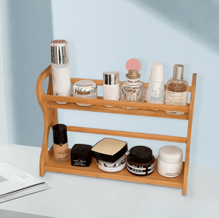 Bamboo Multi Functional Spice Rack and Organizer Kitchen Bathroom and Home Storage