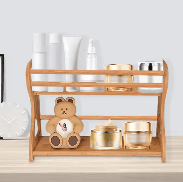 Bamboo Multi Functional Spice Rack and Organizer Kitchen Bathroom and Home Storage